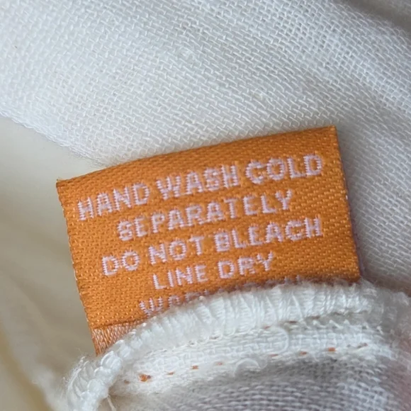 Oliphant V-Neck Roll Sleeve Mini Dress Bahama White Ecru Size XL - Picture 7 of 7